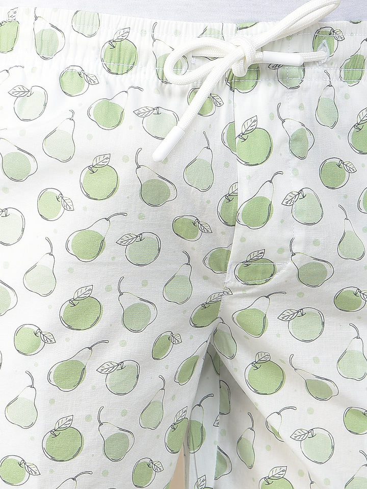 Green 100% Cotton Graphic Printed Boxers