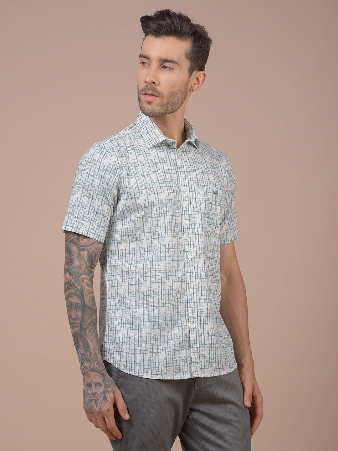 Green Printed Shirt