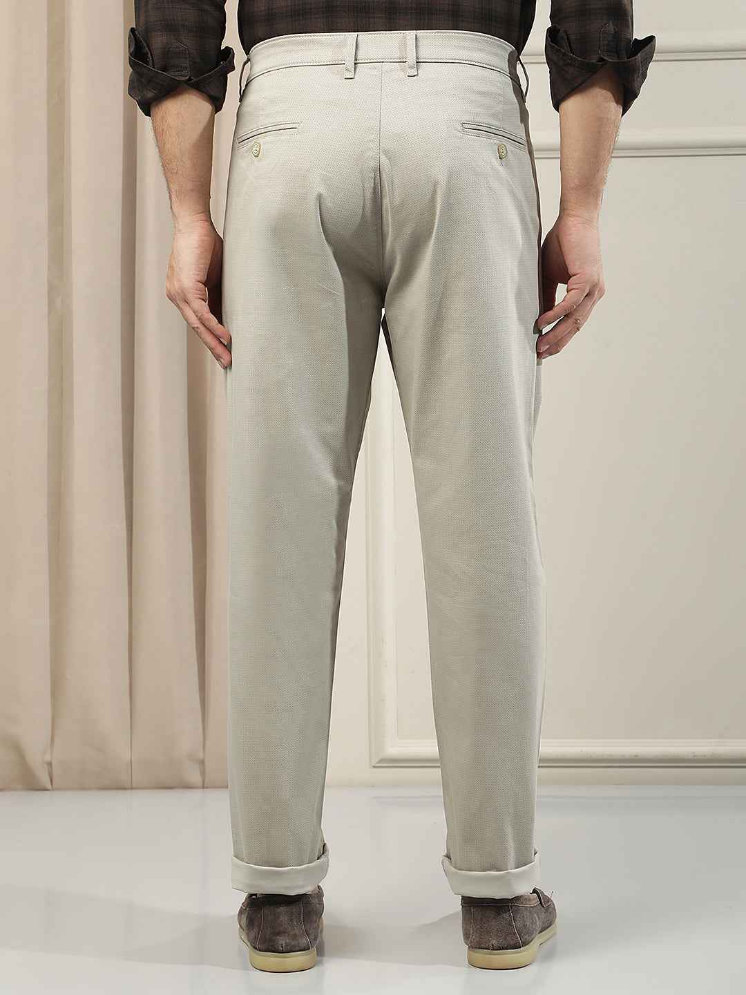 Beige Everyday Wear Trousers