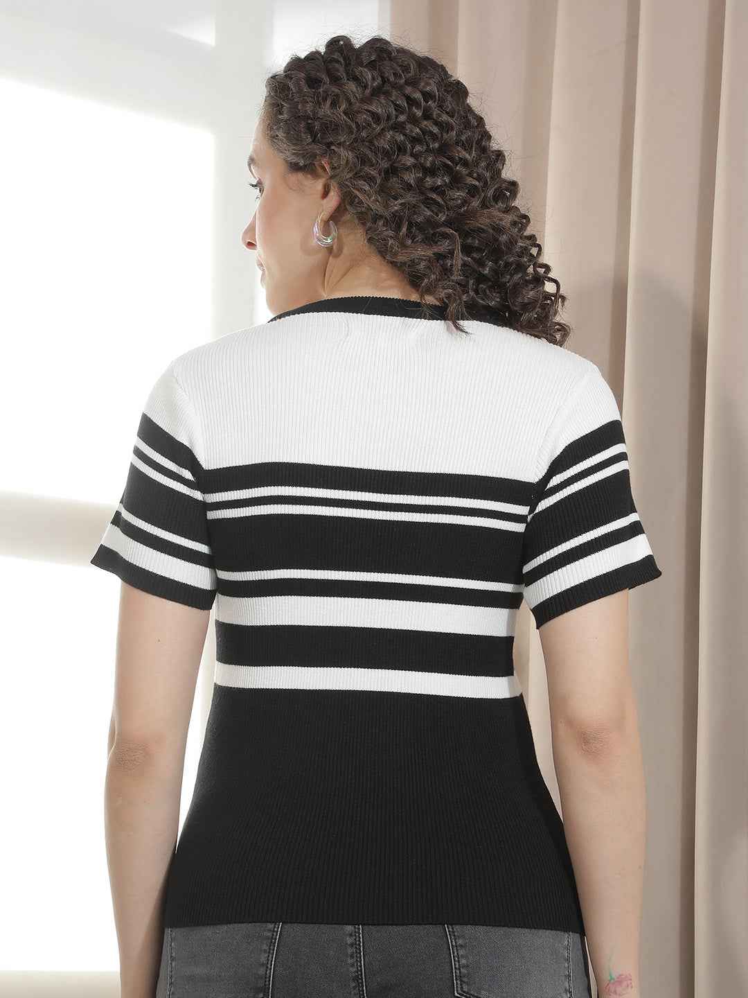 Black Horizontal Striped T-Shirt