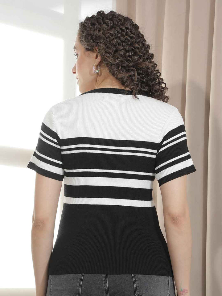 Black Horizontal Striped T-Shirt