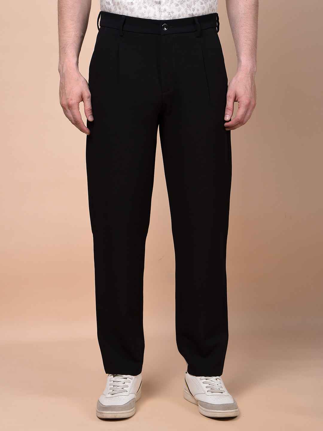 Sharp Black Knitted Trousers