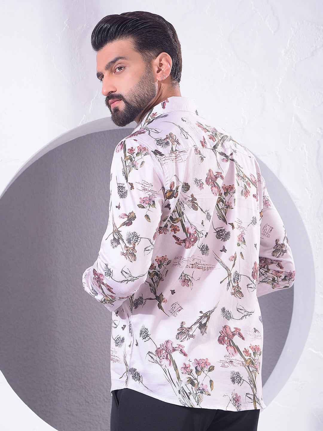 Brown Floral Print Shirt