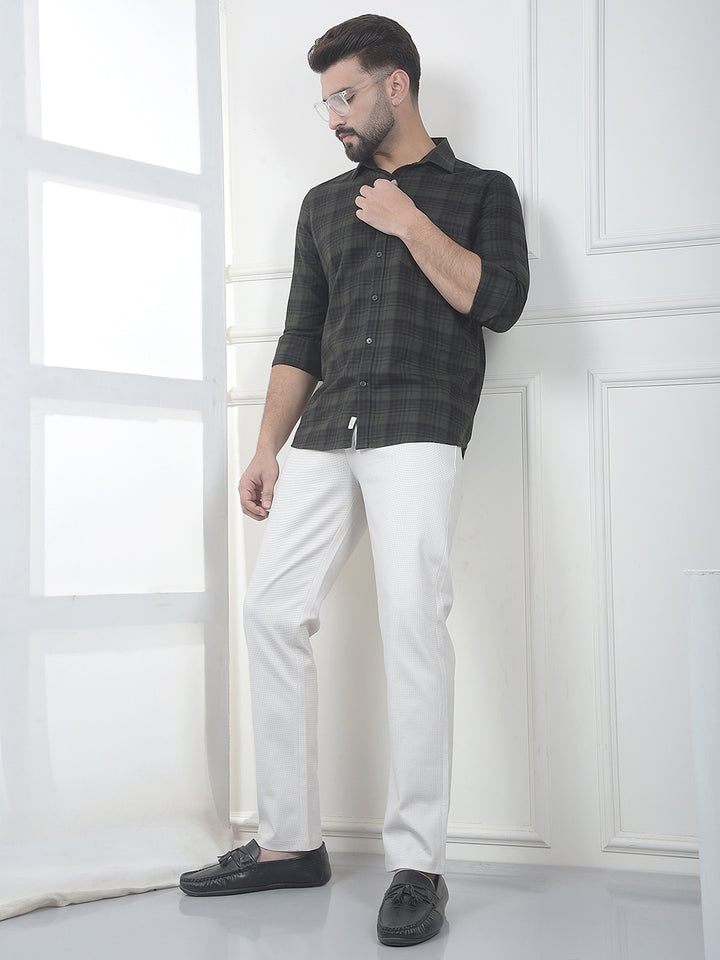 Apex Hunter Green Checked 100% Cotton Shirt