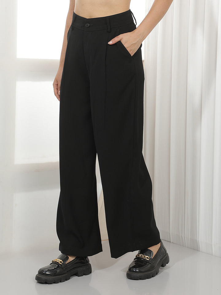 Black Wide Leg Trousers