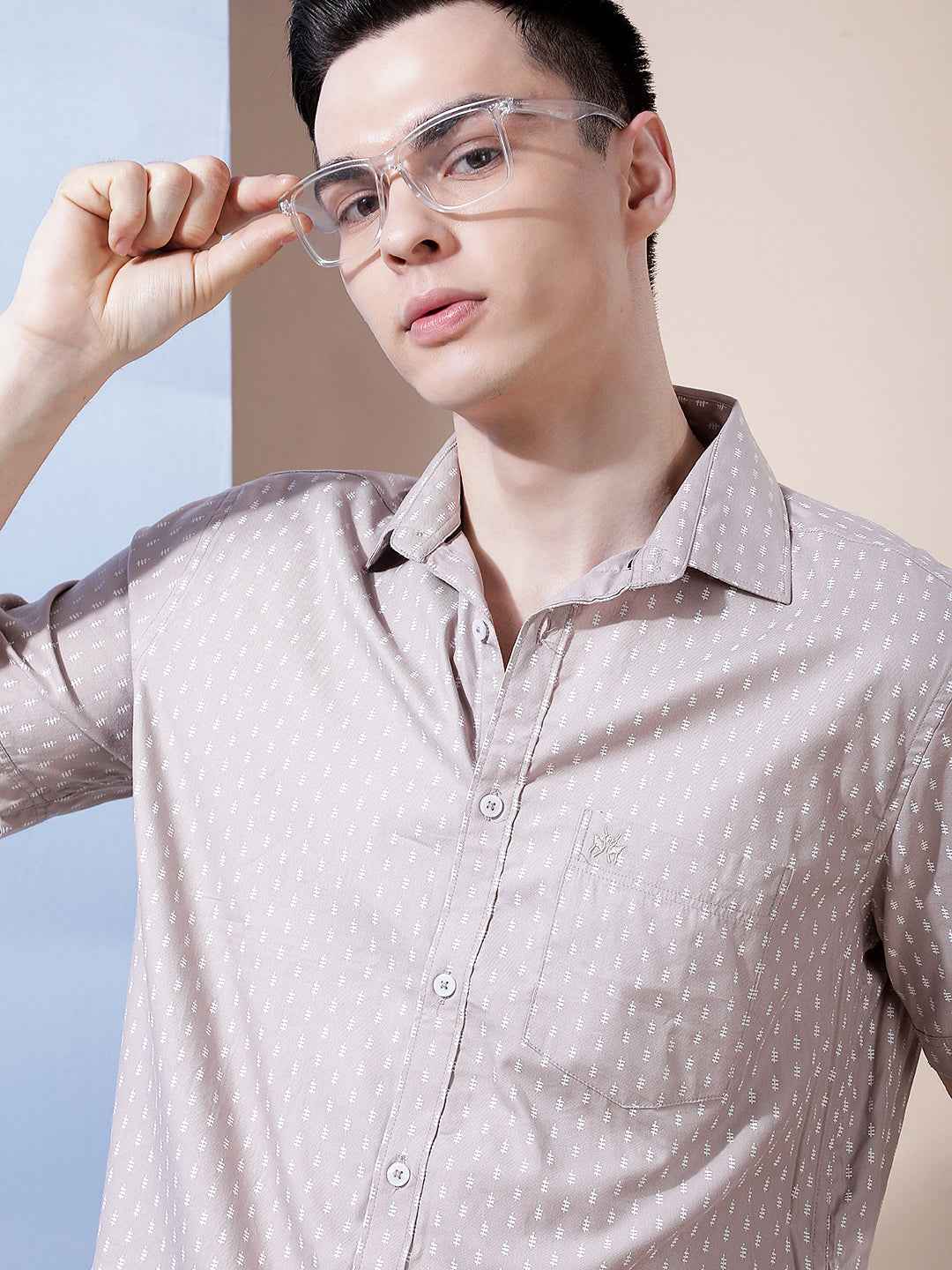 Light Purple Printed Shirt