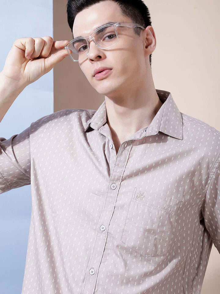 Light Purple Printed Shirt
