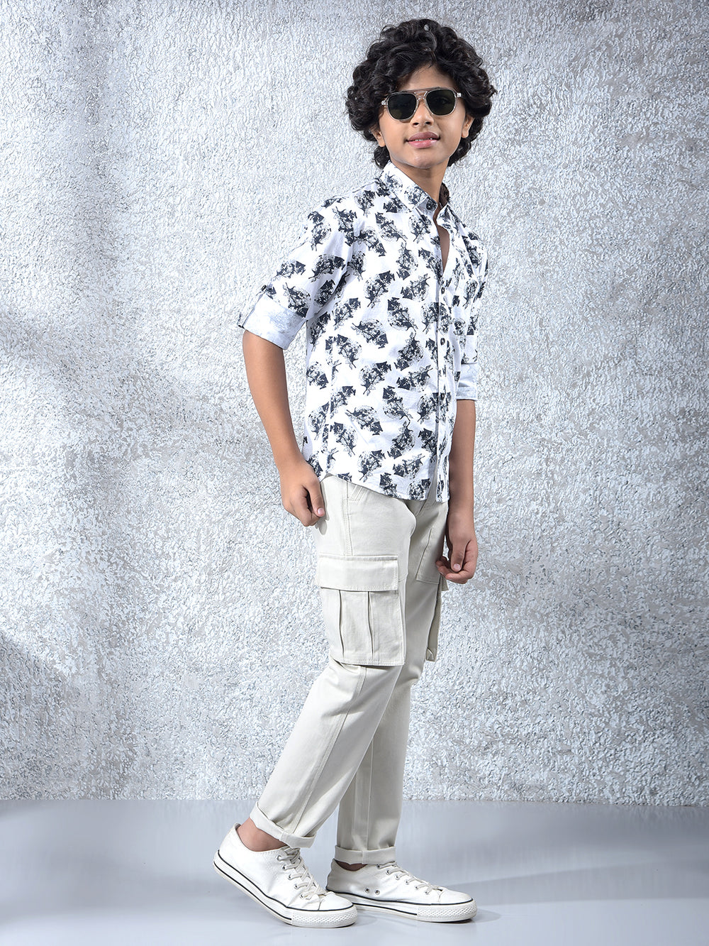 Chic Flow White Floral Print Shirt