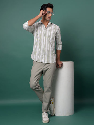 Grey Printed Trousers