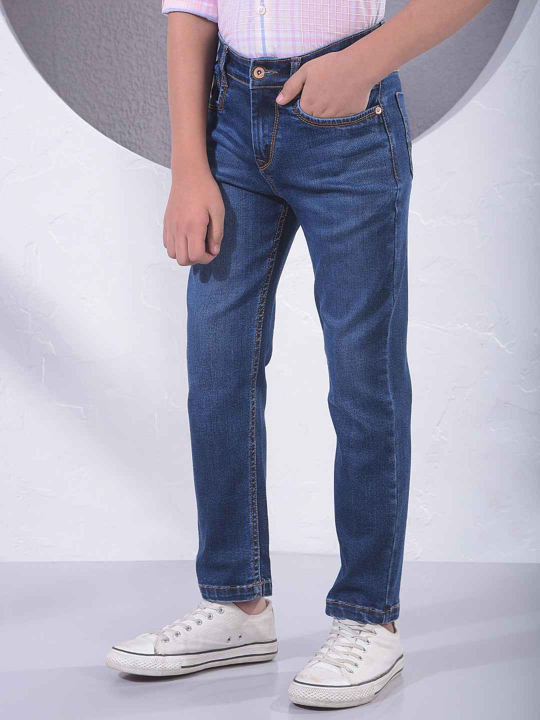 Azure Blue Contemporary Jeans