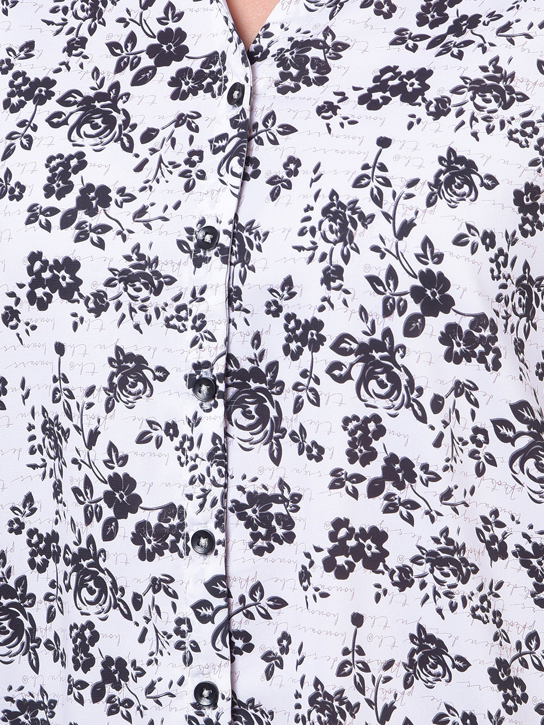 White Floral Print Shirt