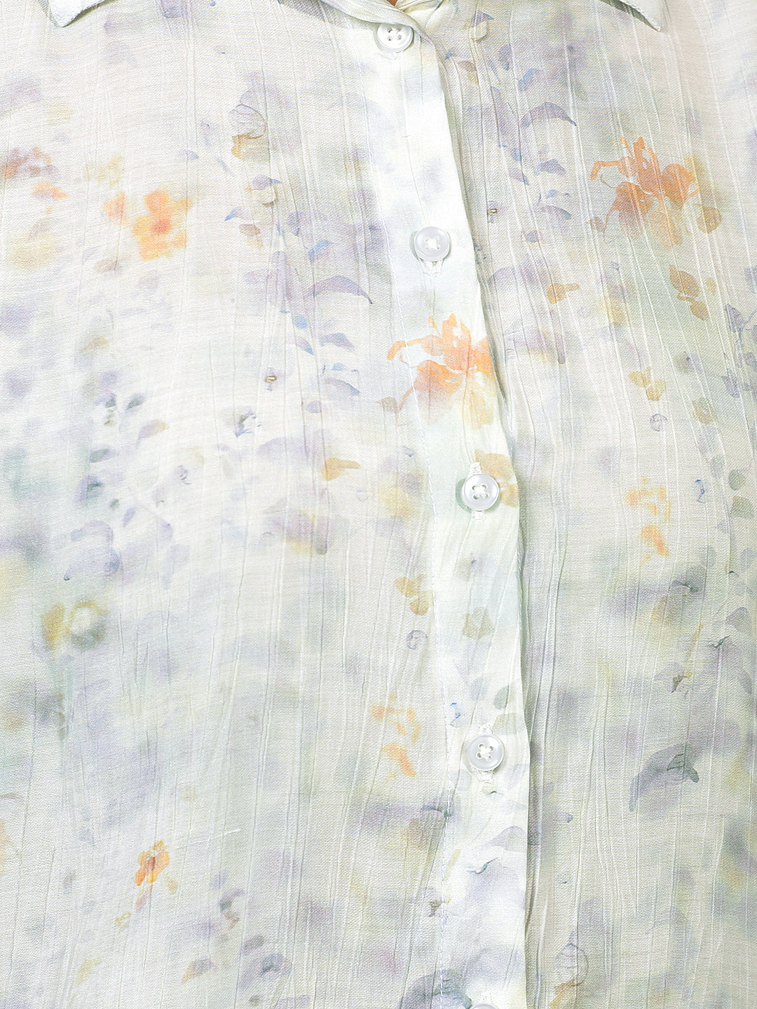 Purple Floral Print Shirt-Women Shirts-Crimsoune Club