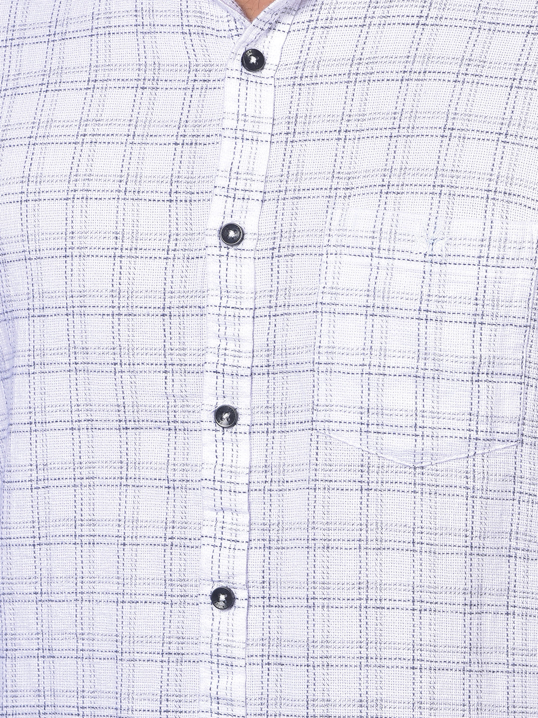 White Checked 100% Cotton Shirt