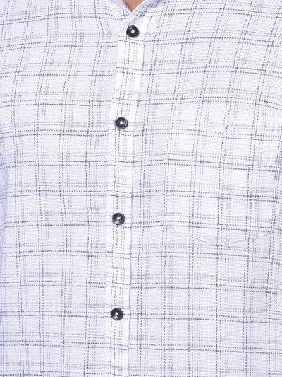 White Checked 100% Cotton Shirt