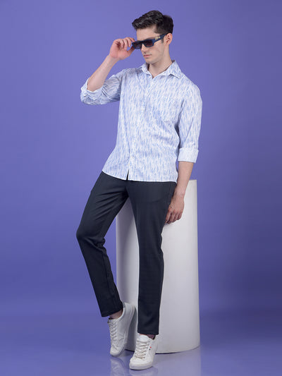 Blue Printed Shirt