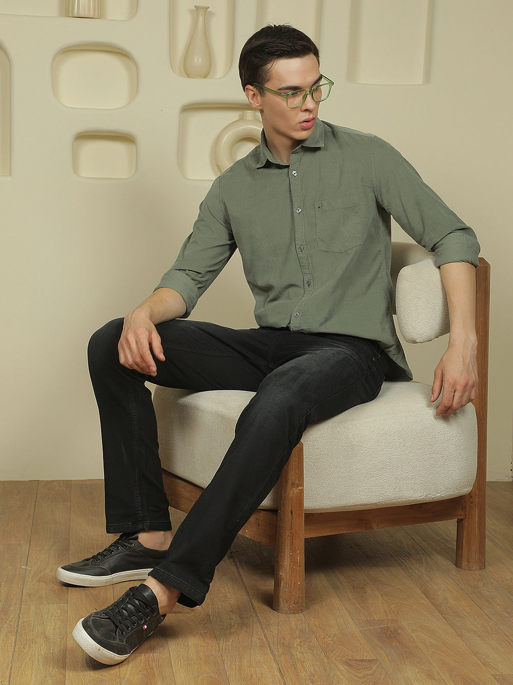 Urban Sage Green Corduroy Shirt