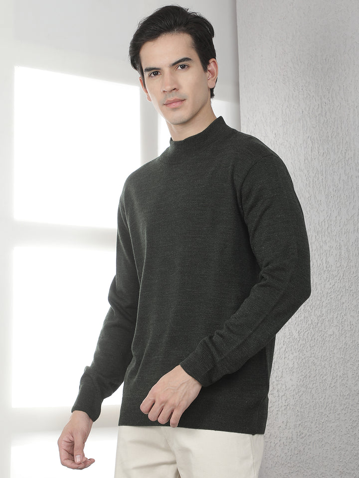 Green High Neck Sweater