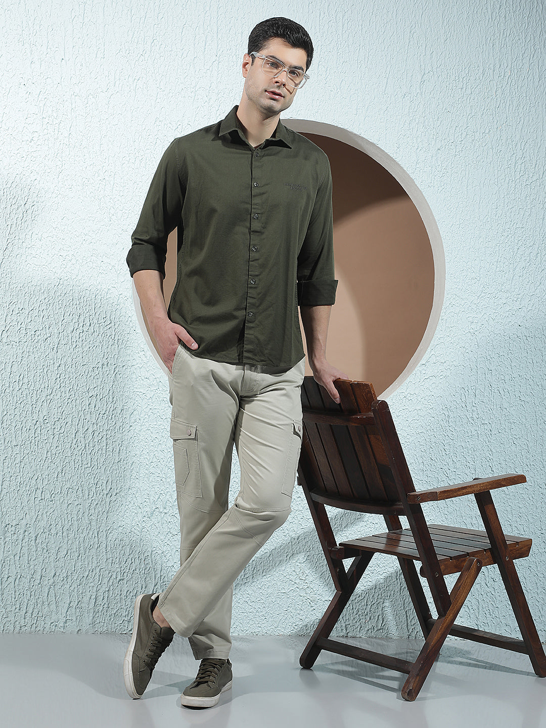 Sleek Olive Green Shirt