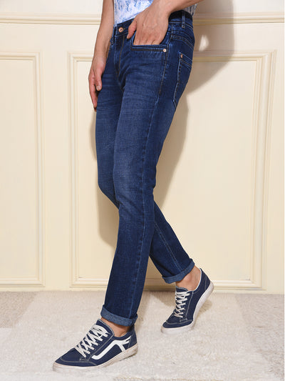 Sleek Cotton Blue Jeans