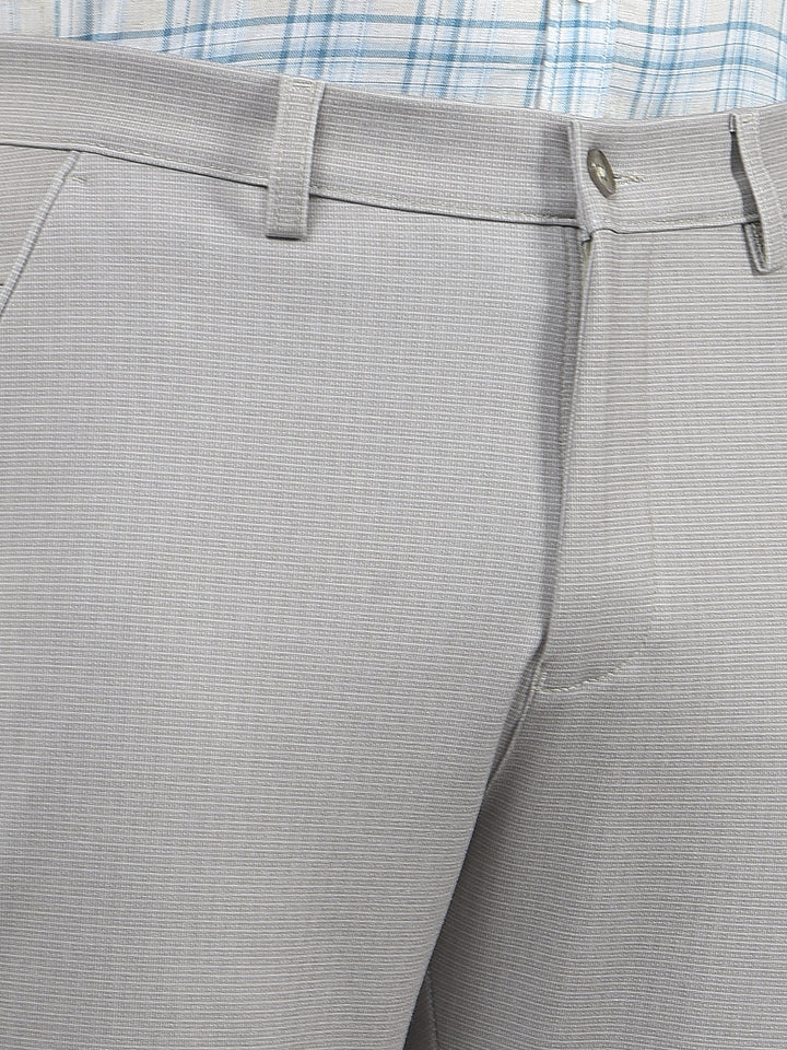 Grey Printed Knitted Trousers