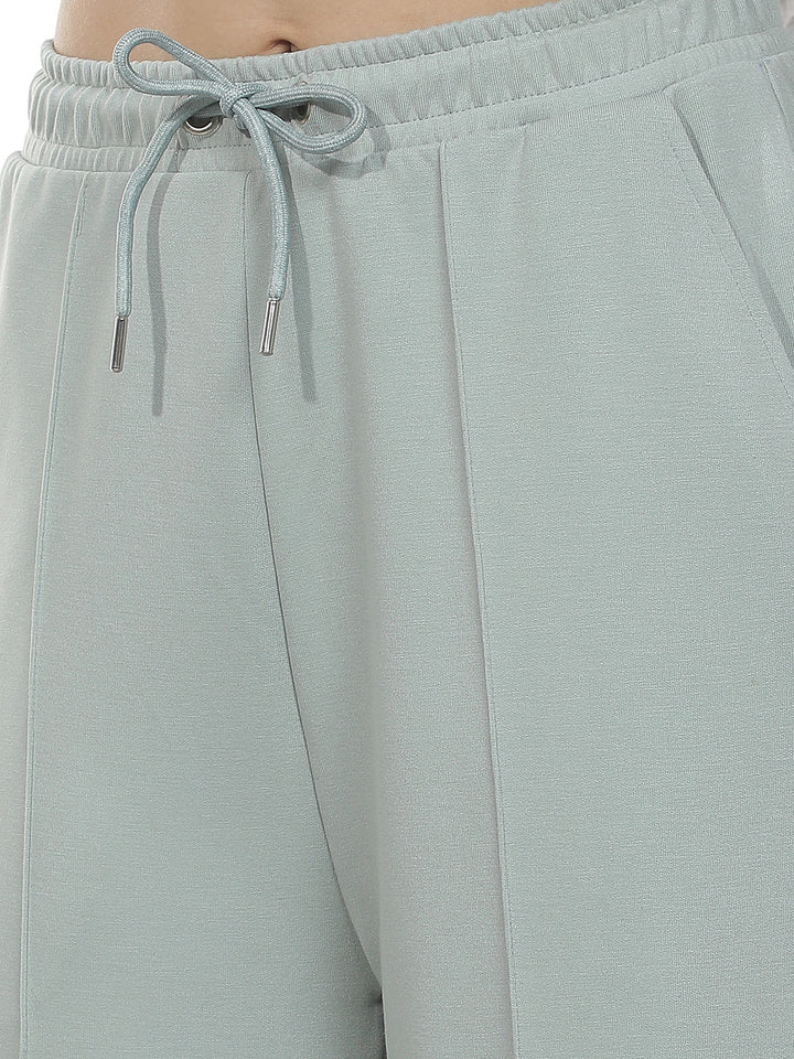 Modern Moss Green Casual Trousers