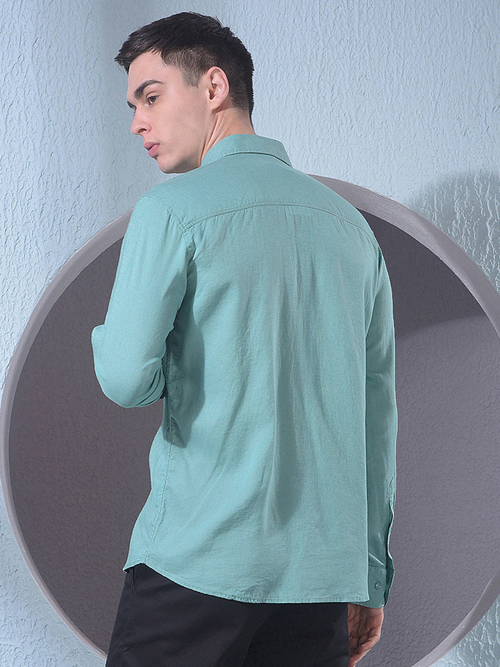 Sage Green Breathable Linen Shirt