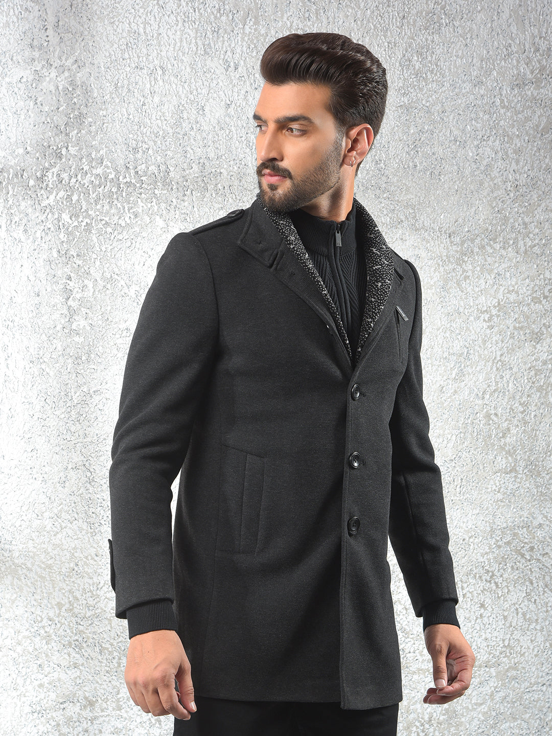 Timeless Black Classic Overcoat