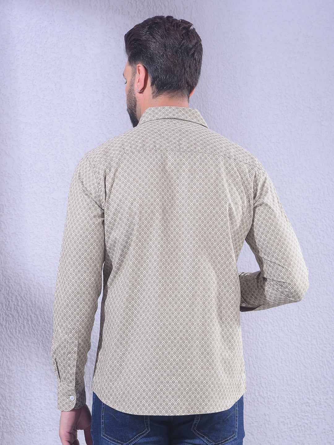 Brown Printed Shirt