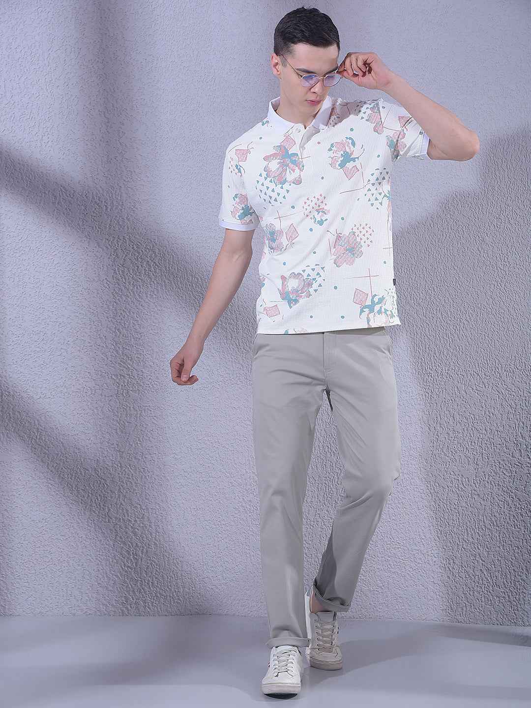 Blue Floral Print T-Shirt