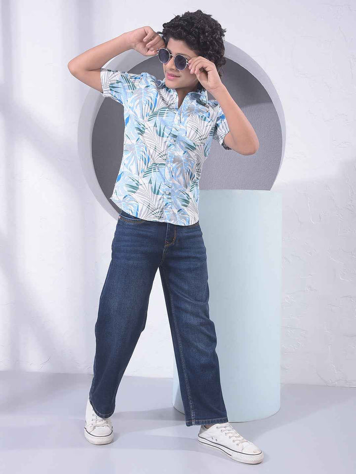 Ocean Blue Relaxed Baggy Jeans