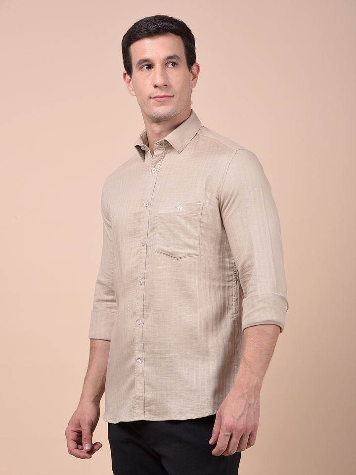 Modern Edgey Beige Shirt