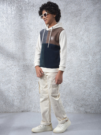 Color-Block Hooded Neck Sweatshirt