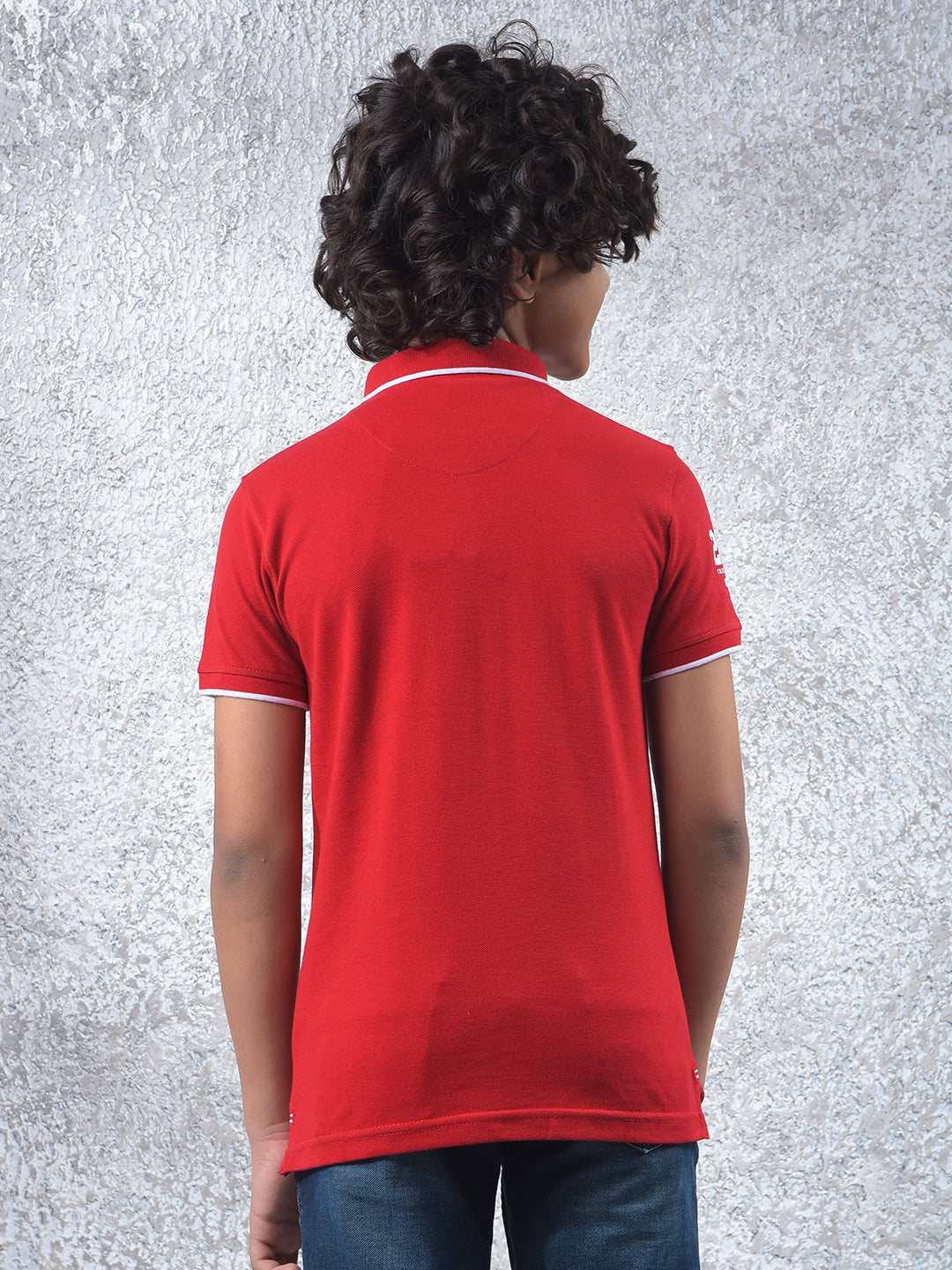 Pure Current Red Polo Neck T-Shirt