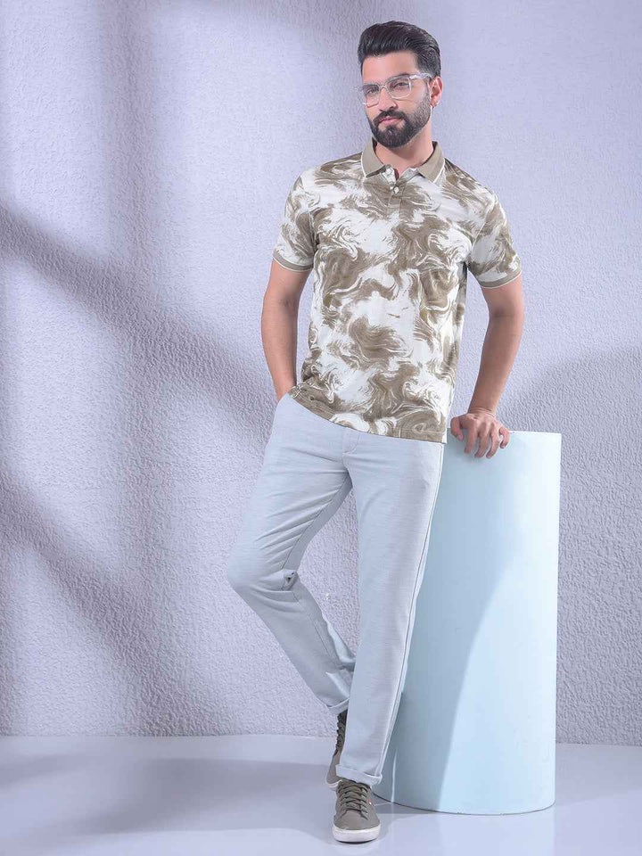 Brown Printed T-Shirt