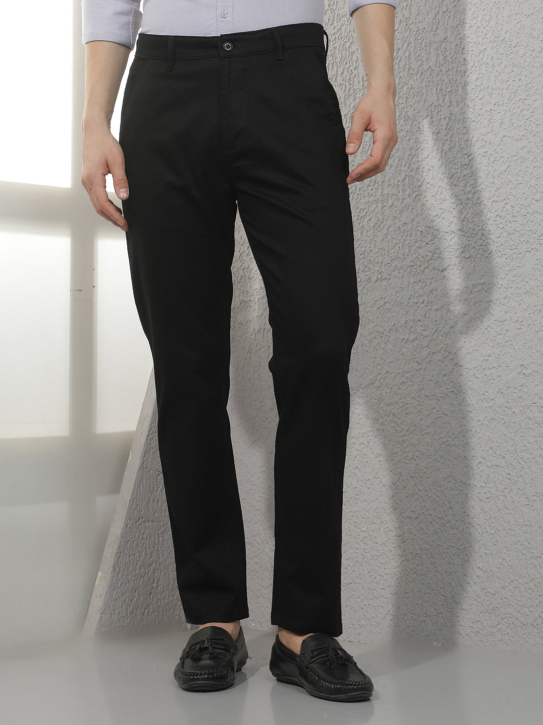Shadow Straight Black Trousers