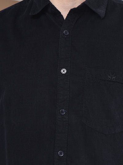 Black 100% Cotton Corduroy Shirt