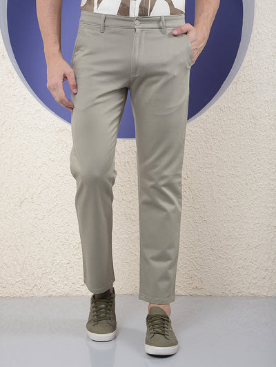 Khaki Straight Trousers