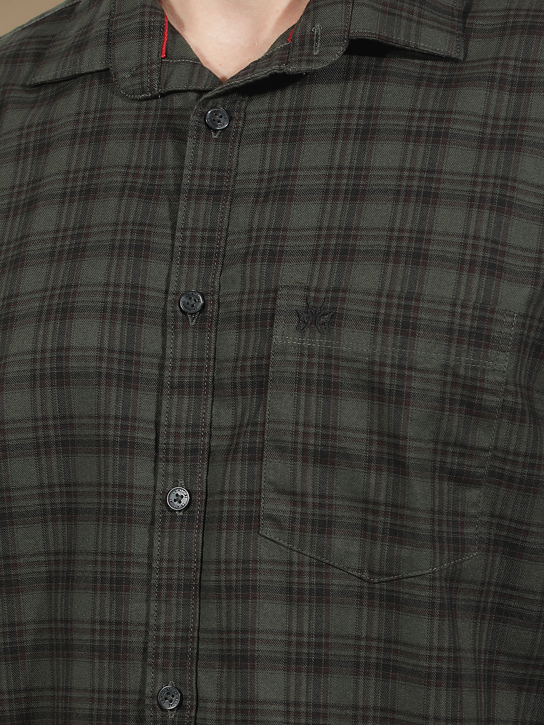 Green Checked 100% Cotton Shirt