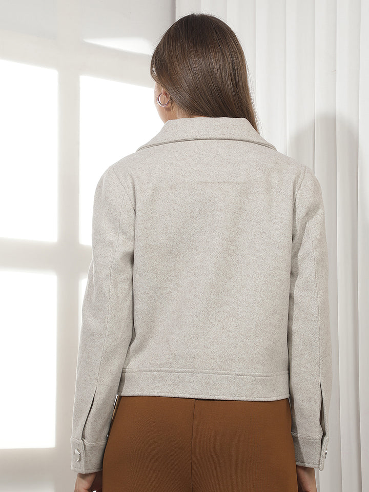 Cream Double Breasted Coat