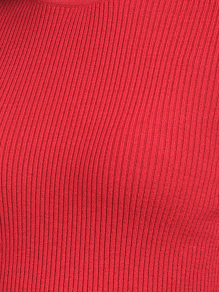 Maroon High Neck Sweater