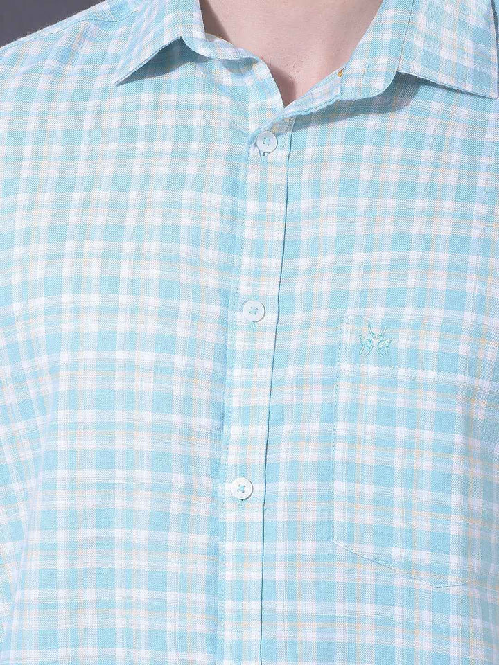 Green Checked 100% Cotton Shirt