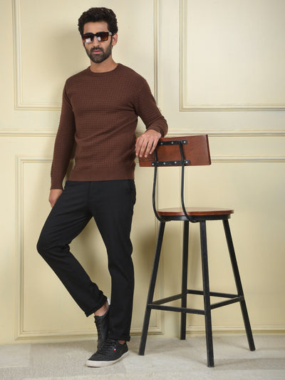 Urban Brown Jacquard Sweater