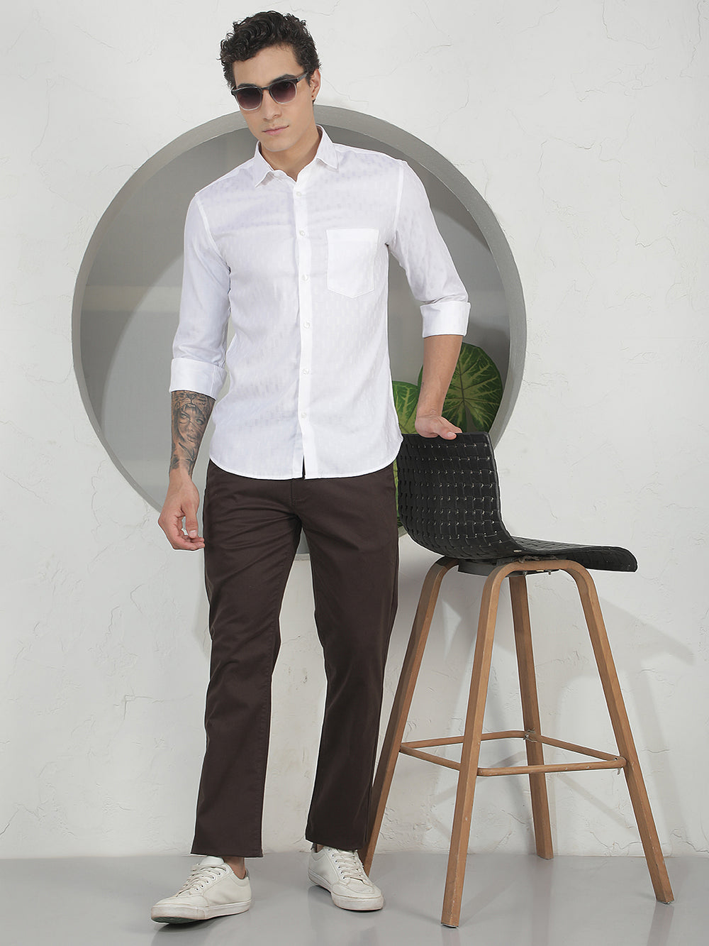 Essential Cocoa Brown Straight Trousers