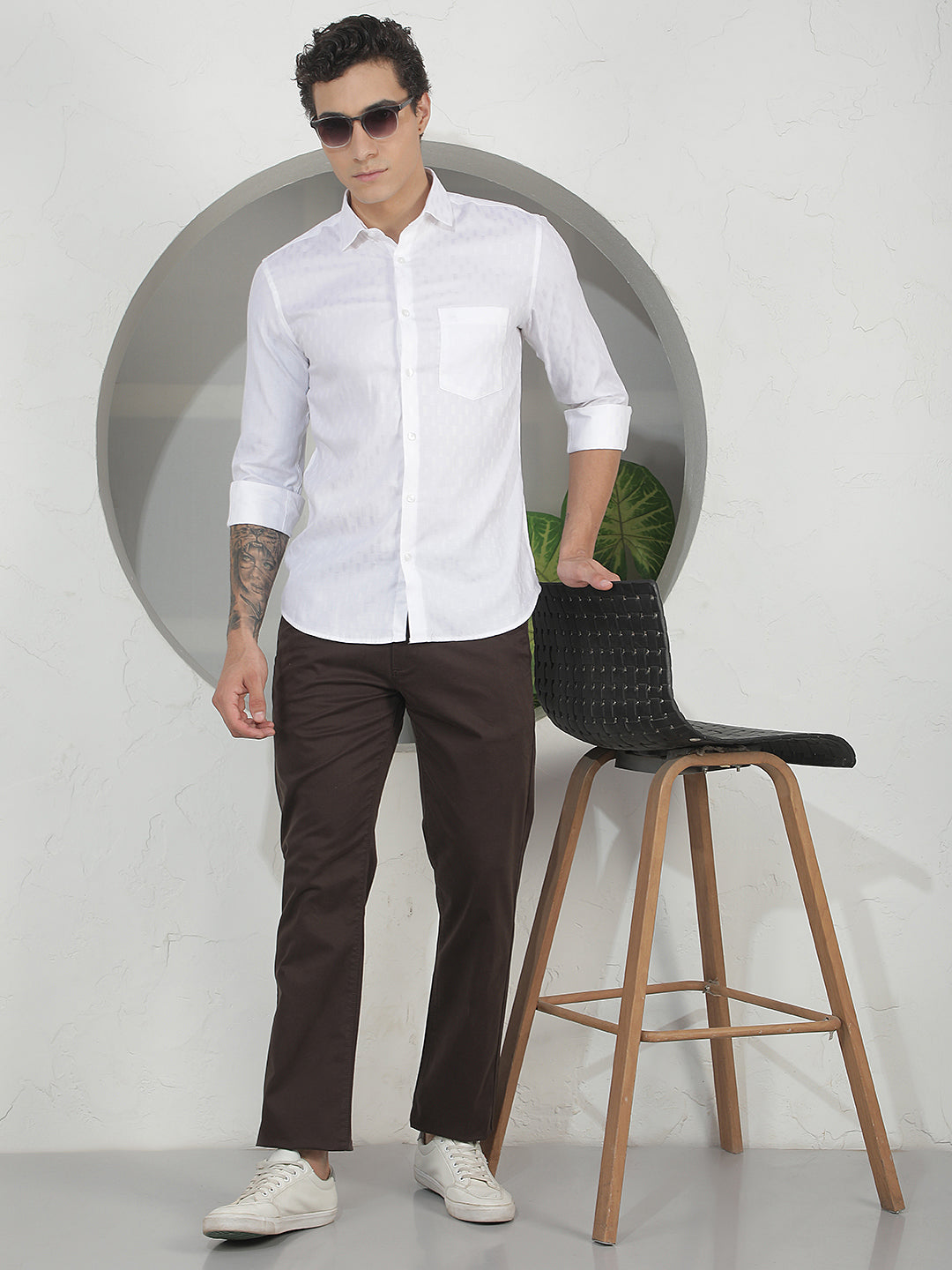 Essential Cocoa Brown Straight Trousers