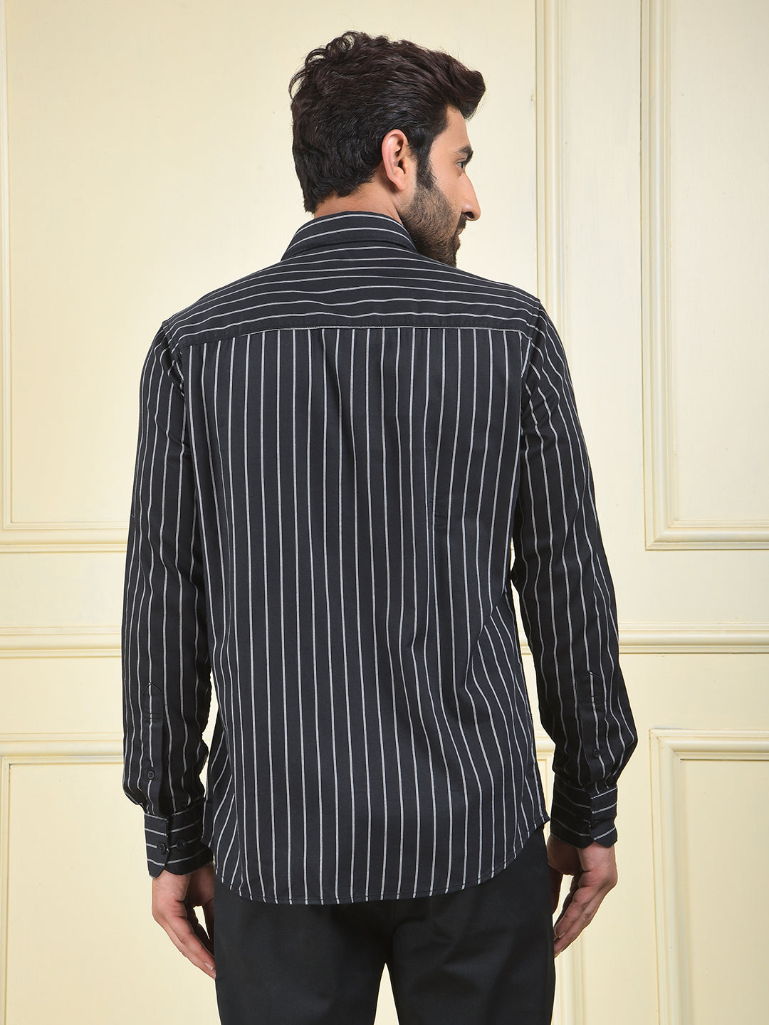 Black Vertical Stripes Shirt