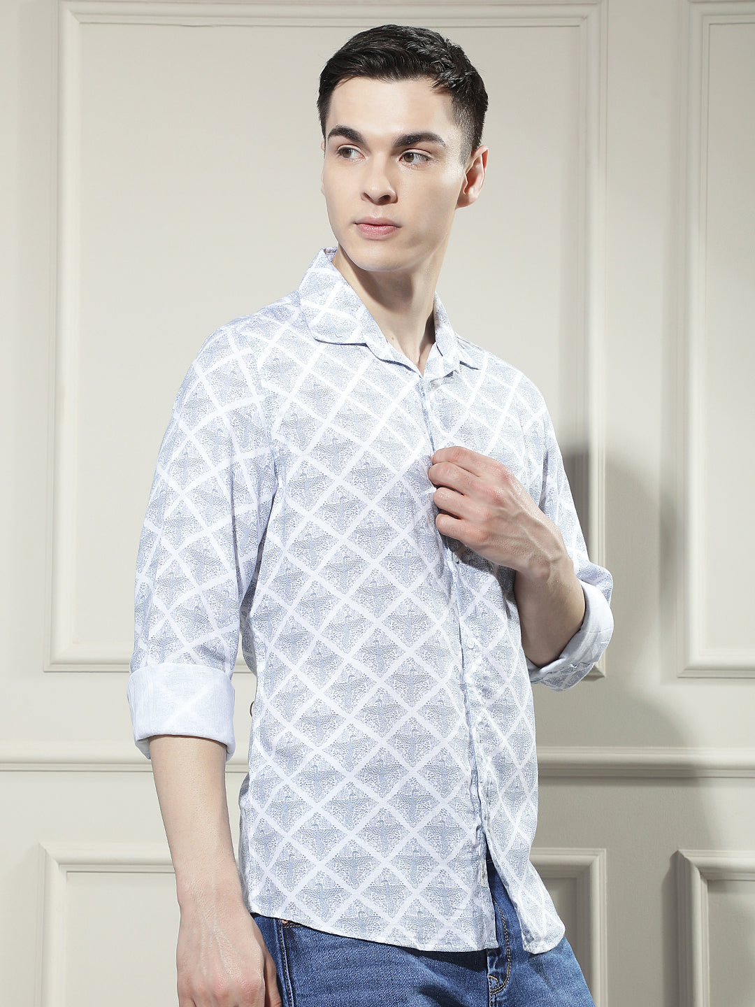 Heritage Blue Printed Shirt