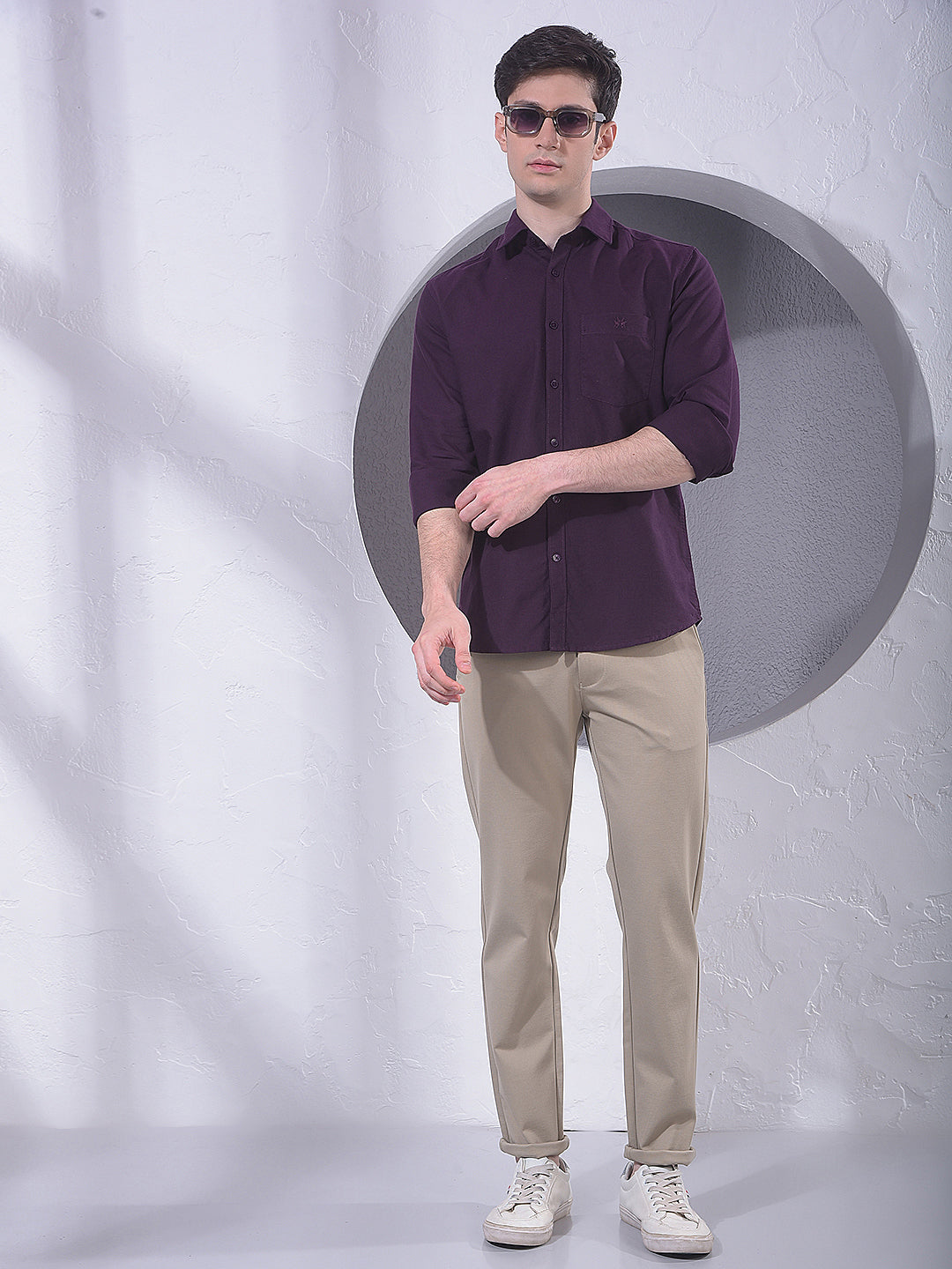 Wine 100% Cotton Shirt