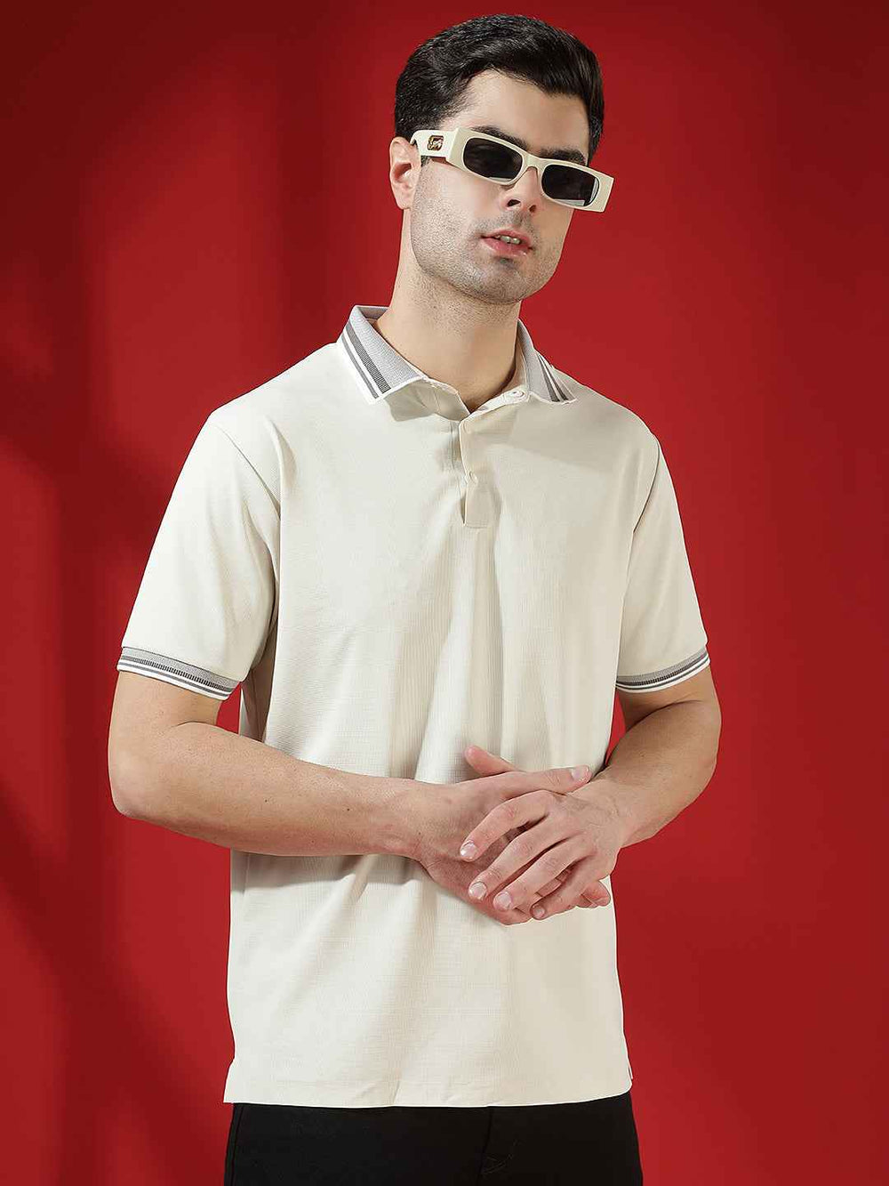 Cream Classic Polo T-Shirt