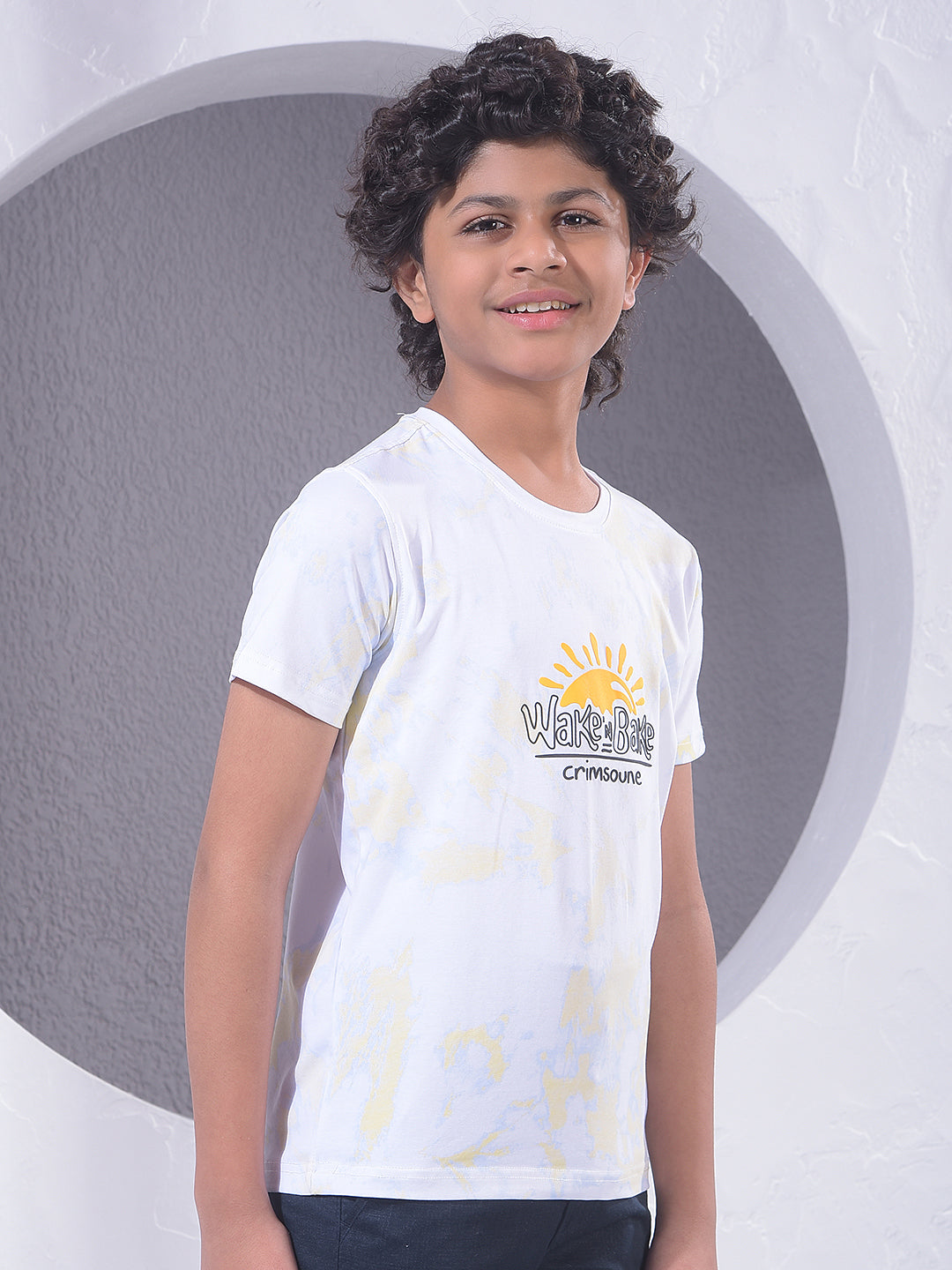 White Printed T-Shirt-Boys T-Shirts-Crimsoune Club