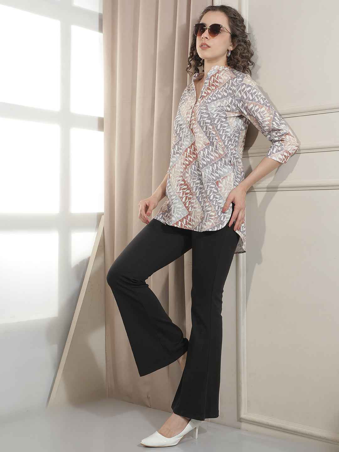 Multi Color Abstract Printed Top